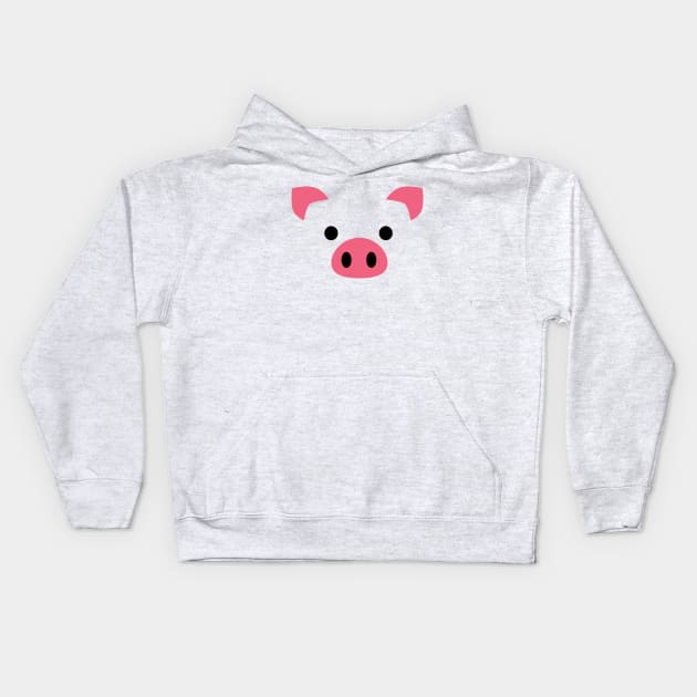 Pig Face - Funny Halloween Costume Kids Hoodie by ArtHQ